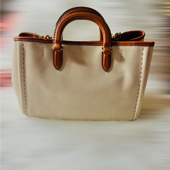 SOLD ❌❌ $498 BARELY USED Coach Reese 28 Canvas Tote Satchel - Picture 9 of 14